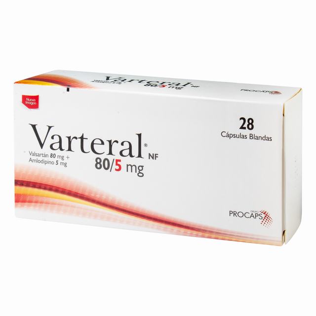 VARTERAL 80/5MG 28 TBS - AMLODIPINO + VALSARTAN