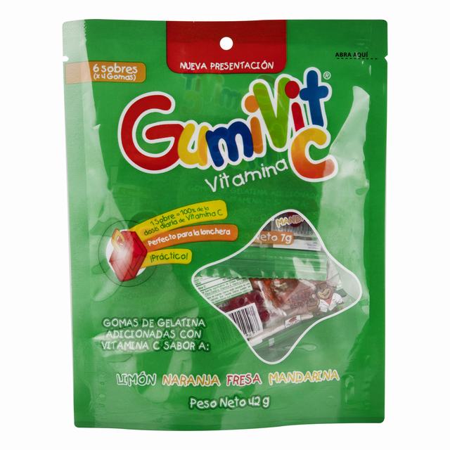 GOMAS GUMIVIT C BOLSA 6 SBS MINPACK - REG. INVIMA RSAK16I1504