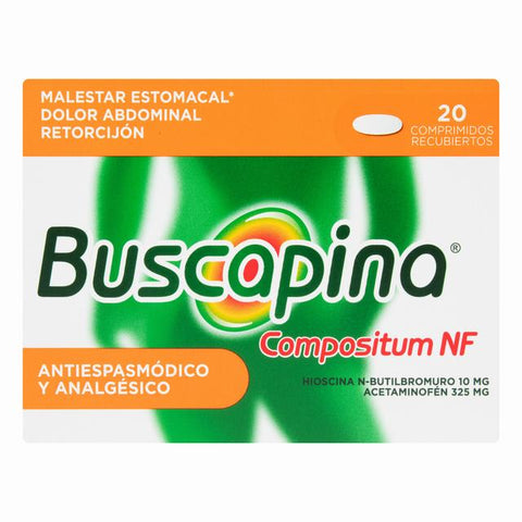 BUSCAPINA NF COMPOSITUM 325/10 MG 20 TBS - REG. INVIMA 2020M-003171-R4