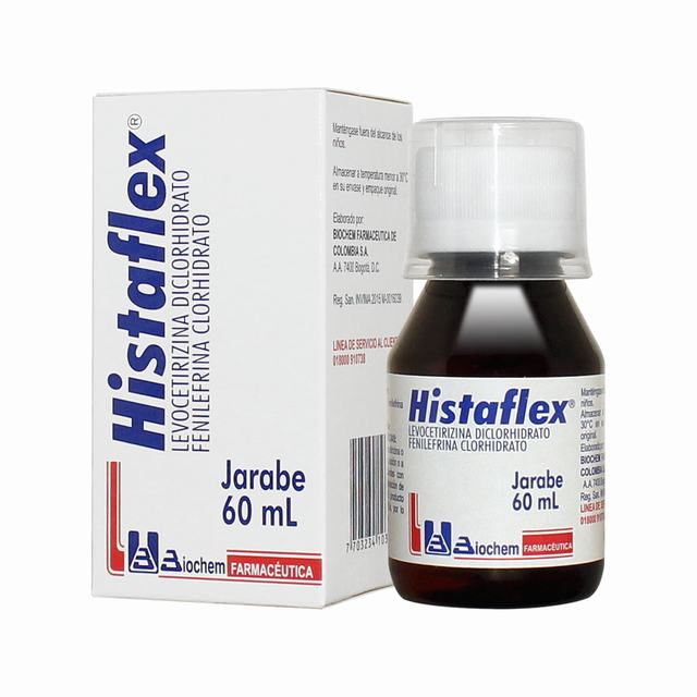 HISTAFLEX JARABE 60 ML - LEVOCETIRIZINA + FENILEFRINA