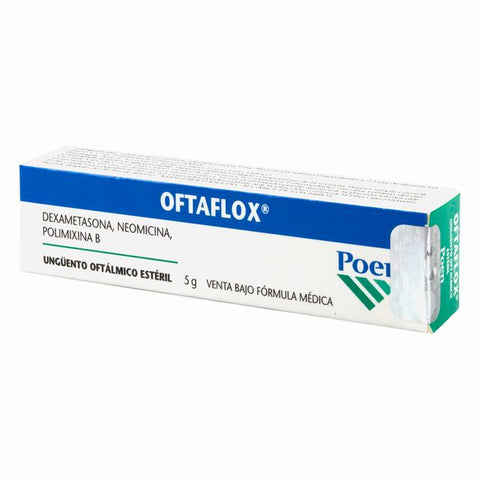 OFTAFLOX UNGUENTO OFTALMICO 5 GR - VENTA CON FORMULA MEDICA - REG. INVIMA 2021M-0004978-R2