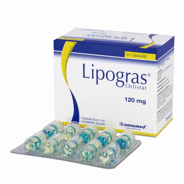 LIPOGRAS 120 MG X 30 CÁPSULAS - ORLISTAT