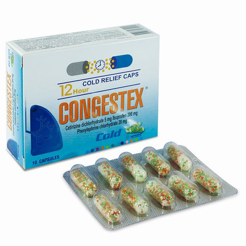 CONGESTEX 10 CAPSULAS - VENTA CON FORMULA MEDICA - REG. INVIMA 2015M-0016719