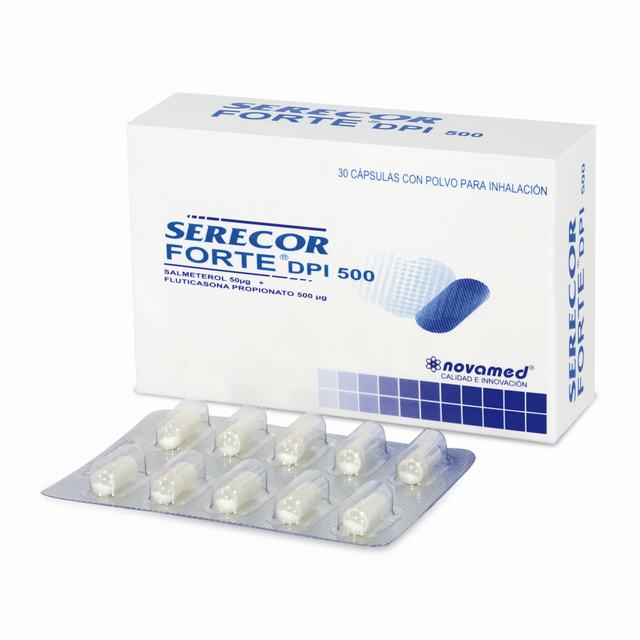 SERECOR FORTE DPI 500/50 MG X 30 CÁPSULAS - FLUTICASONA + SALMETEROL