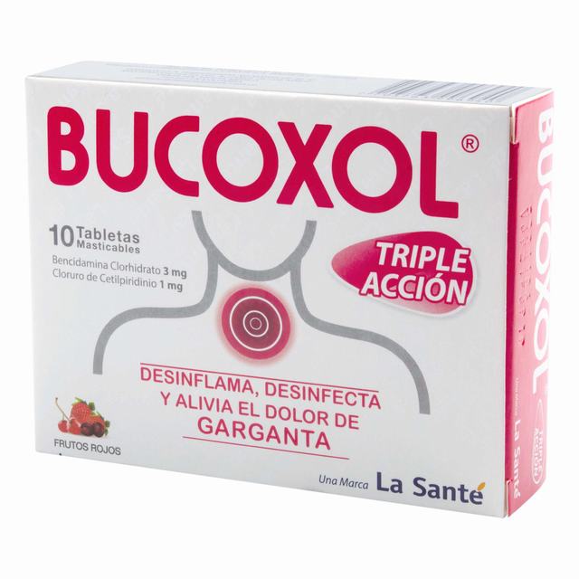 BUCOXOL TRIPLE ACCION F.ROJOS 10 TBS - BENCIDAMINA + CETILPIRIDINIO