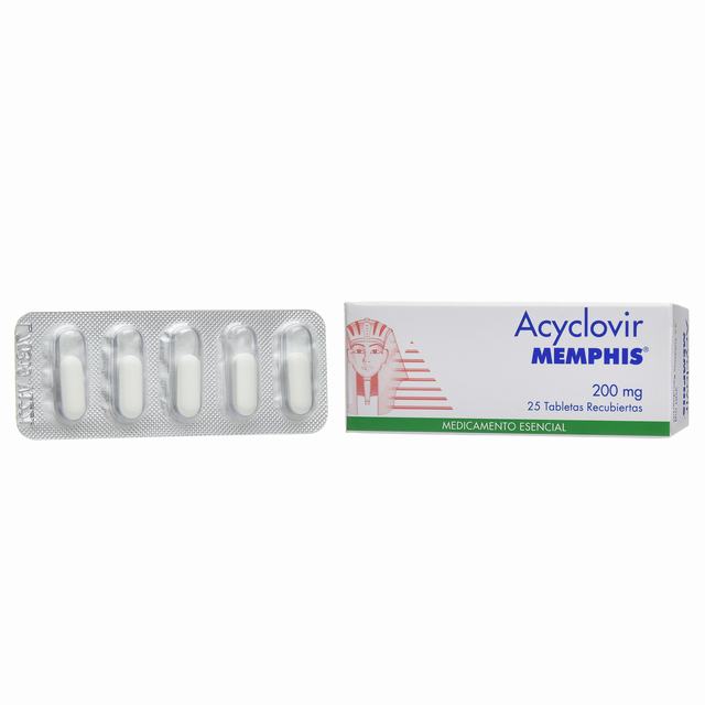ACYCLOVIR 200 MG X 25 TABLETAS - VENTA CON FORMULA MEDICA