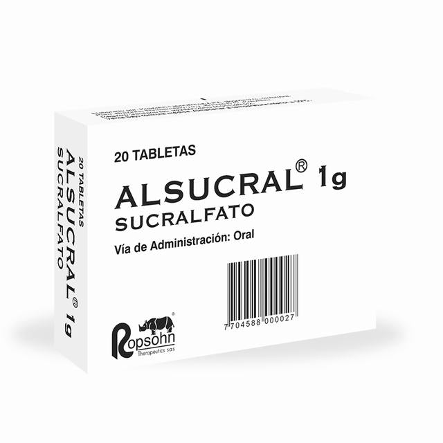 ALSUCRAL 1 G X 20 TABLETAS