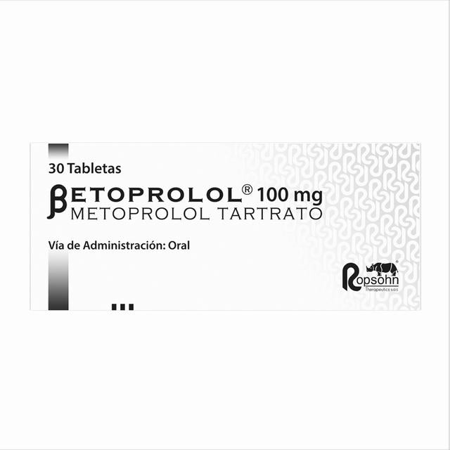 BETOPROLOL 100 MG 30 TABLETAS - VENTA CON FORMULA MEDICA - REG. INVIMA 2014M-013817-R2