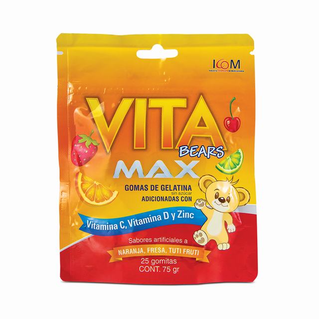 GOMAS VITA BEARS MAX BOLSA 75 G X 25 UDS - REG. INVIMA RSA-004188-2017