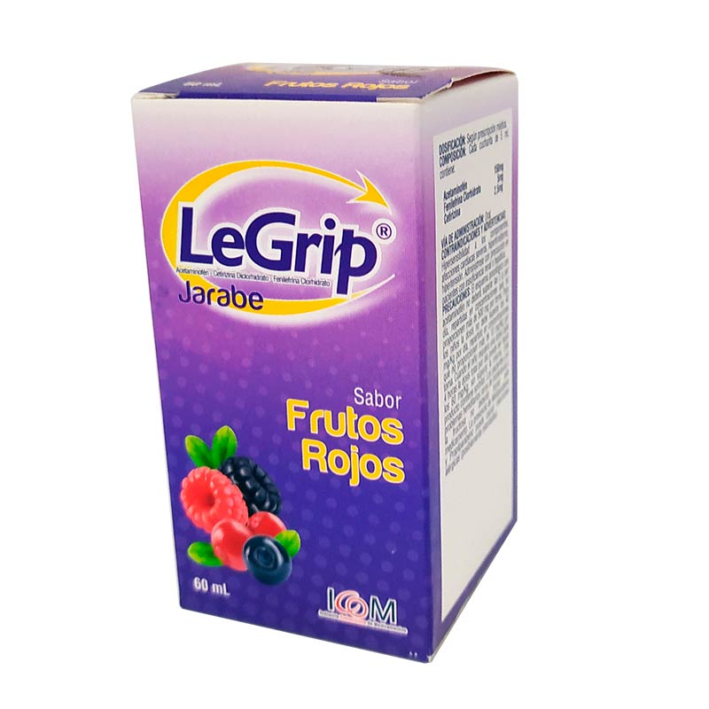 LEGRIP JBE FRUTOS ROJOS 60 ML. ICOM - VENTA CON FORMULA MEDICA - REG. INVIMA 2018M-0018576