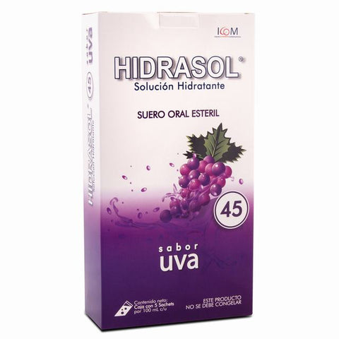 HIDRASOL 45 UVA BOLSA 100 ML 5 UND ICOM - REG. INVIMA 2023M-0006676-R2