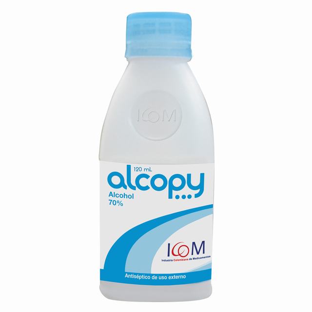 ALCOHOL ANTISÉPTICO ALCOPY X 120 ML - VENTA CON FORMULA MEDICA - REG. INVIMA 2008M-0007798