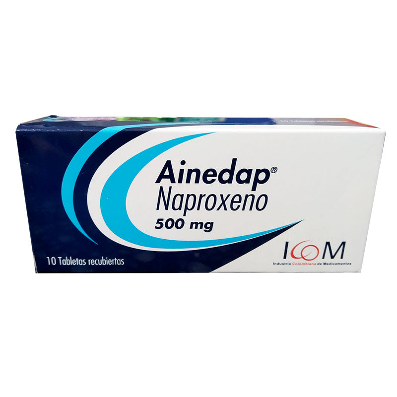 AINEDAP 500 MG 10 TBS ICOM - VENTA CON FORMULA MEDICA