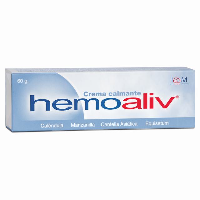CREMA CALMANTE HEMOALIV 60 GR ICOM - REG. INVIMA NSOC49301-12CO