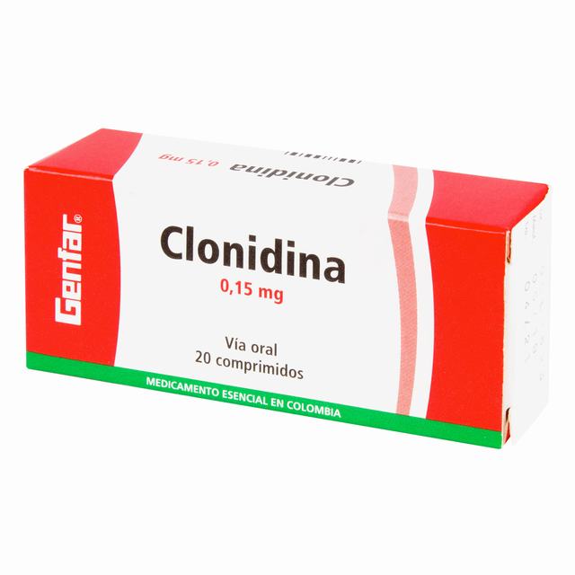 CLONIDINA 0.15 MG 20 TABLETAS GF