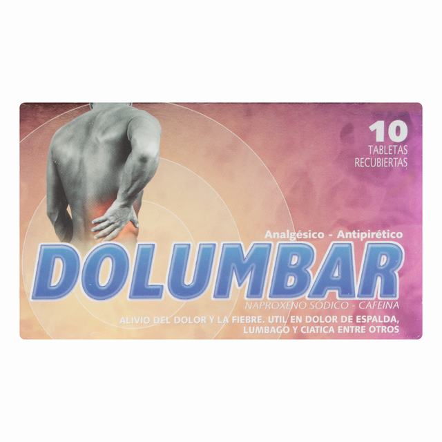 DOLUMBAR 220 MG+50 MG CAFEINA 10 TBS - VENTA CON FORMULA MEDICA