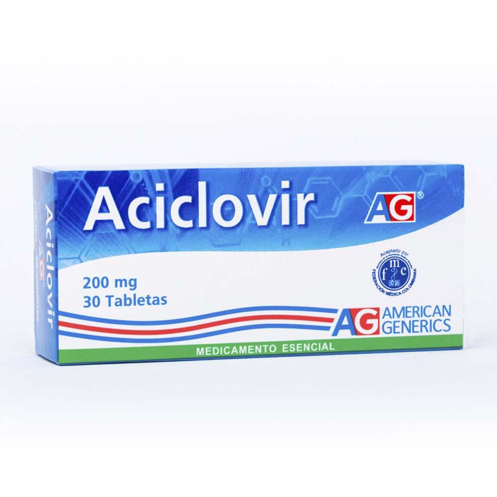 ACICLOVIR 200 MG 30 TABLETAS AG