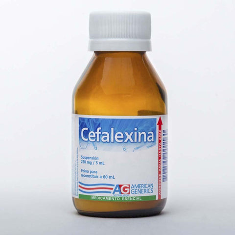 CEFALEXINA 250 MG SUSPENSION 60 ML AG - VENTA CON FORMULA MEDICA - REG. INVIMA 2017M-012985-R3