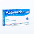 AZITROMICINA 500 MG 3 TABLETAS AG - VENTA CON FORMULA MEDICA - REG. INVIMA 2016M-014991-R1