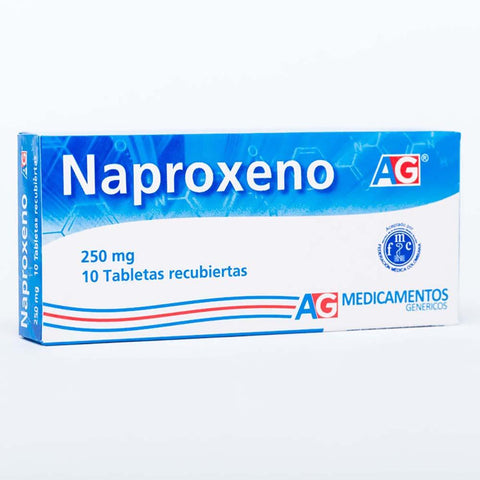 NAPROXENO 250 MG 10 TABLETAS AG - VENTA CON FORMULA MEDICA - REG. INVIMA 2016M-0004871