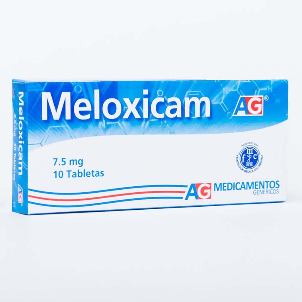MELOXICAM 7.5 MG 10 TABLETAS AG - VENTA CON FORMULA MEDICA