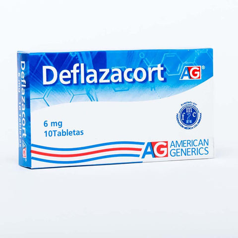 DEFLAZACORT 6 MG 10 TABLETAS AG(M)7343 - VENTA CON FORMULA MEDICA