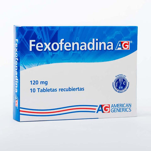 FEXOFENADINA 120 MG 10 TBS AG - VENTA CON FORMULA MEDICA