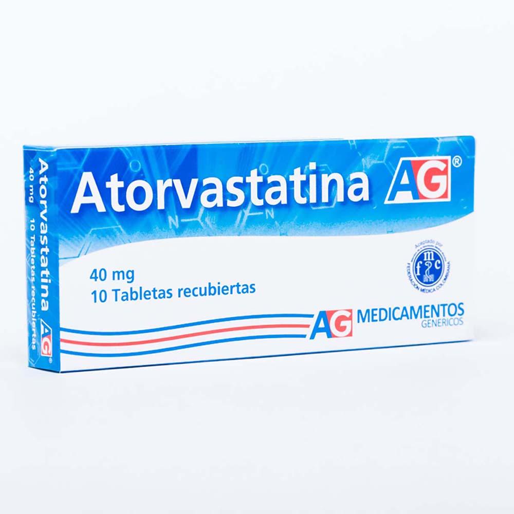 ATORVASTATINA 40 MG 10 TABLETAS AG