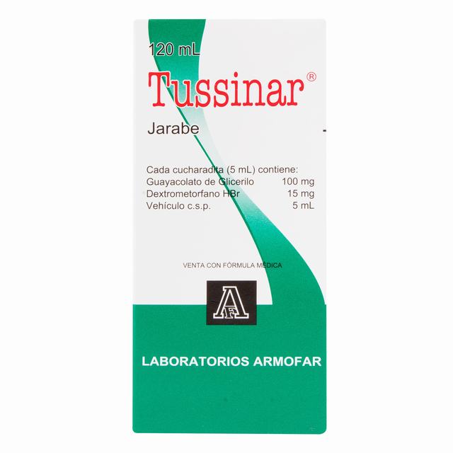 TUSSINAR JARABE 120 ML - DEXTROMETORFAN + GUAYACOLATO