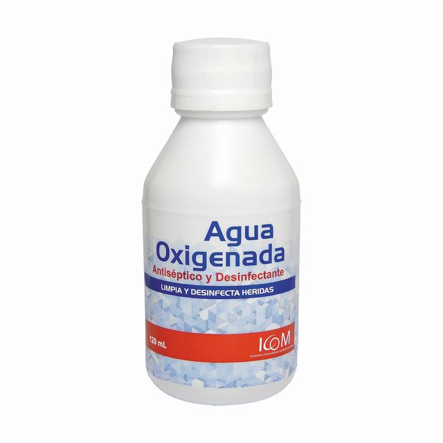AGUA OXIGENADA X 120 ML - VENTA CON FORMULA MEDICA - REG. INVIMA 2008M-0007864