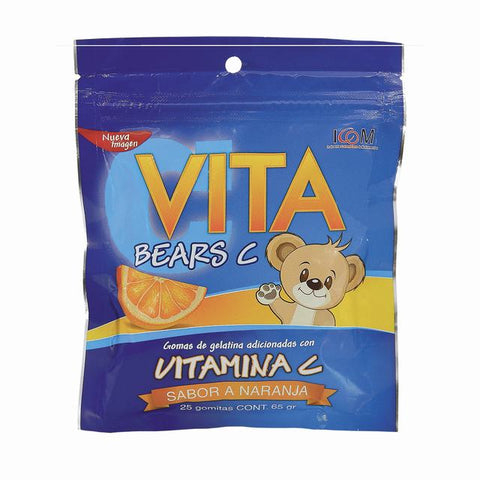 GOMAS VITABEARS C NARANJA BOLSA X 25 UDS - REG. INVIMA RSAJ1619815