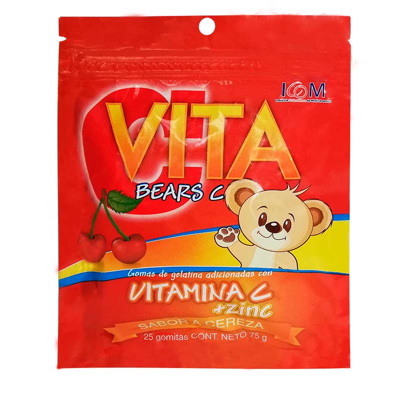 GOMAS VITABEARS C +ZINC CEREZA 25 UND - REG. INVIMA RSA001688-2016
