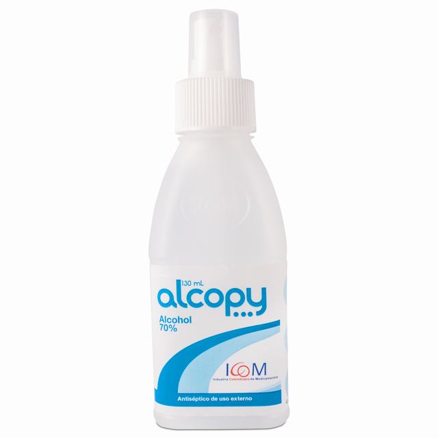 ALCOHOL ANTISÉPTICO ALCOPY SPRAY X 130 ML - VENTA CON FORMULA MEDICA - REG. INVIMA 2020M-0007798-R1