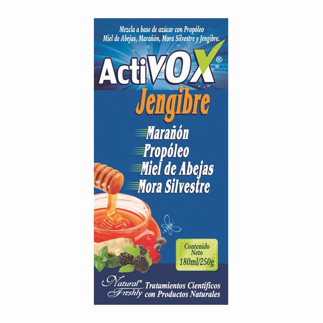 ACTIVOX  JENGIBRE 180 ML - VENTA CON FORMULA MEDICA