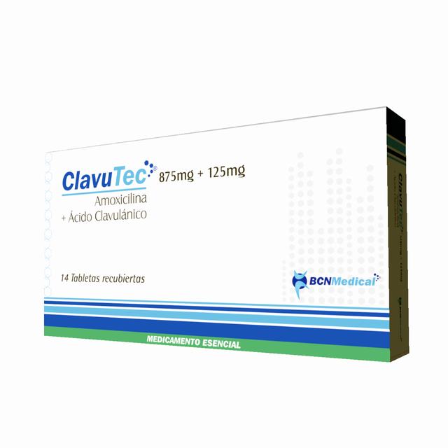 CLAVUTEC 875 MG 14 TABLETAS - AMOXICILINA + ACIDO CLAVULANICO