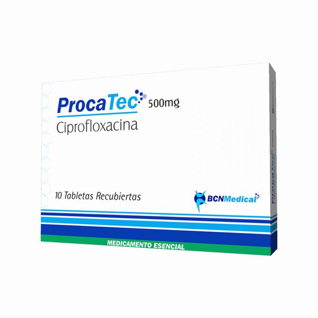 CIPROFLOXACINA PROCATEC 500 MG 10 TABLETAS