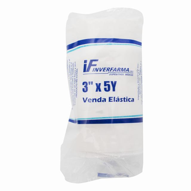 WHITE ELASTIC BANDAGE 3X5 INVERFARMA