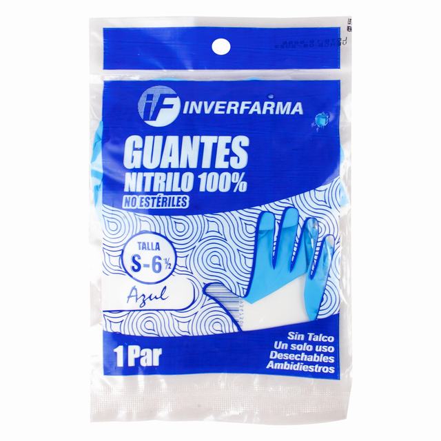 BLUE NITRILE GLOVE S 2 UNITS INVERF