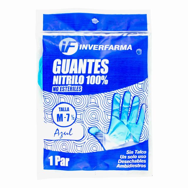 BLUE NITRILE GLOVE M 2 UNITS INVERF