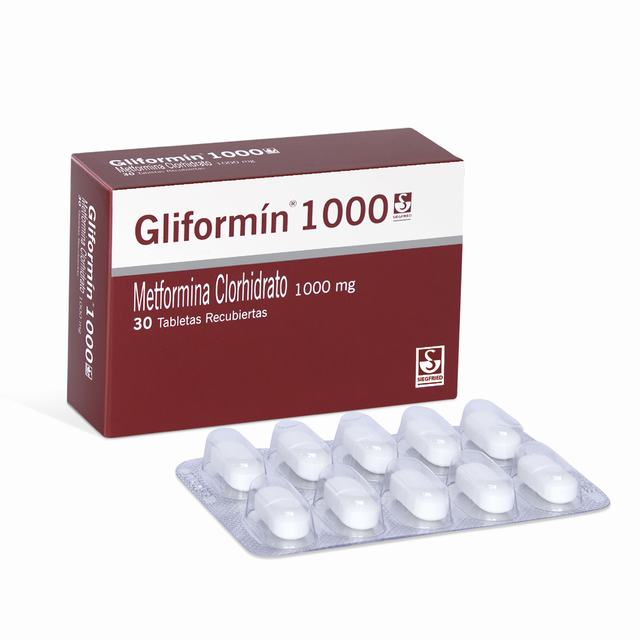 GLIFORMIN METFORMINA 1000 MG 30 TAB (PB) - REG. INVIMA 2008M-0008534
