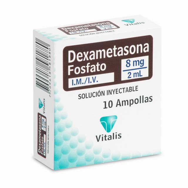 DEXAMETASONA 8 MG/2 ML 10 AMP VT - REG. INVIMA 2022M-0012145-R2