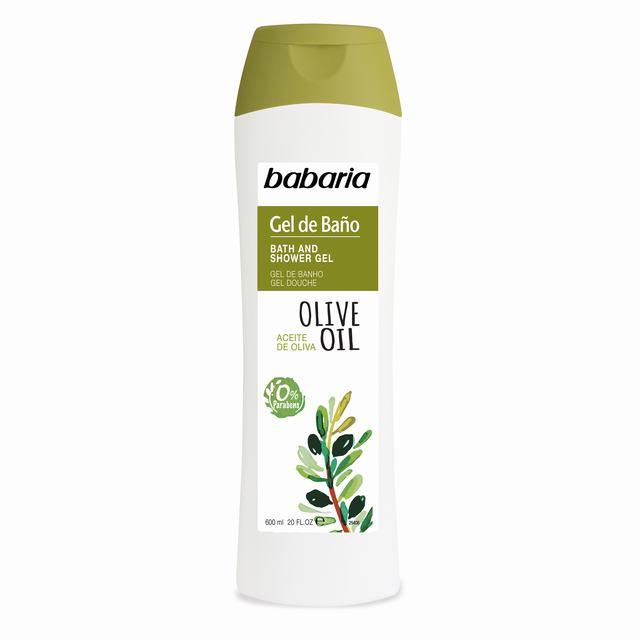 GEL DE BAÑO BABARIA ACEITE OLIVA X 600 ML - REG. INVIMA NSOC47578-12CO