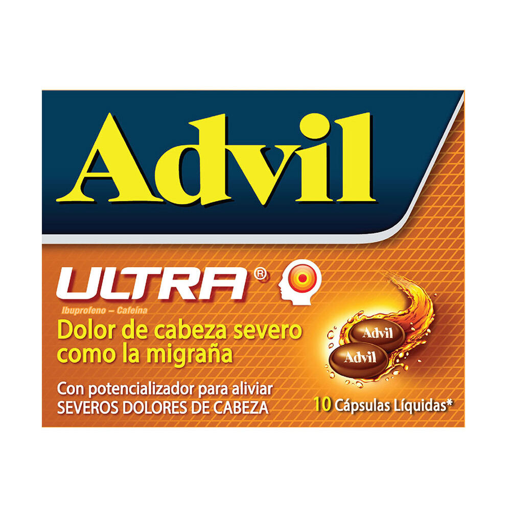 ADVIL ULTRA X 10 CÁPSULAS - VENTA CON FORMULA MEDICA - REG. INVIMA 2008M-0008758