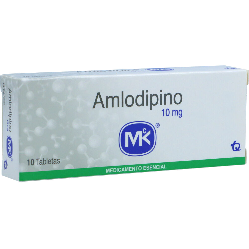 AMLODIPINO 10 MG 10 TABLETAS MK/AMLODIPI