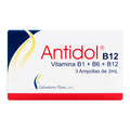 ANTIDOL B-12 2 ML 3 AMPOLLAS - VENTA CON FORMULA MEDICA - REG. INVIMA 2021M-001975-R5