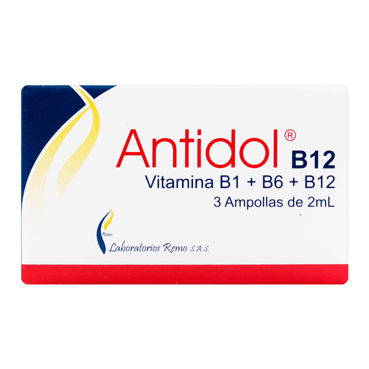 ANTIDOL B-12 2 ML 3 AMPOLLAS - VENTA CON FORMULA MEDICA - REG. INVIMA 2021M-001975-R5