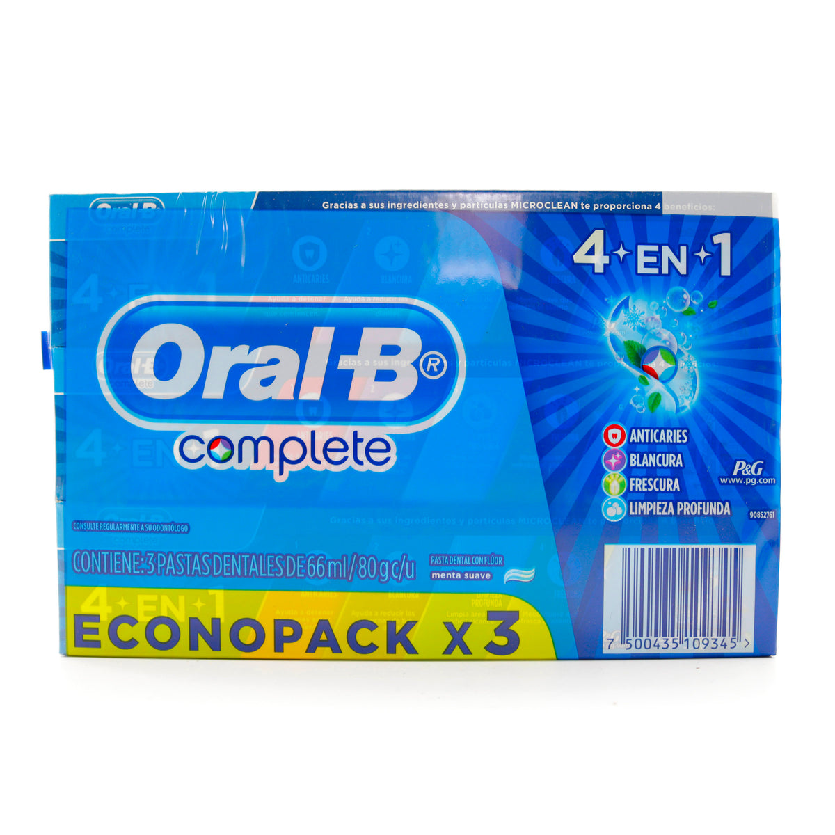ORAL-B COMPLETE BLUE 4-IN-1 CREAM ECONOP. X 3