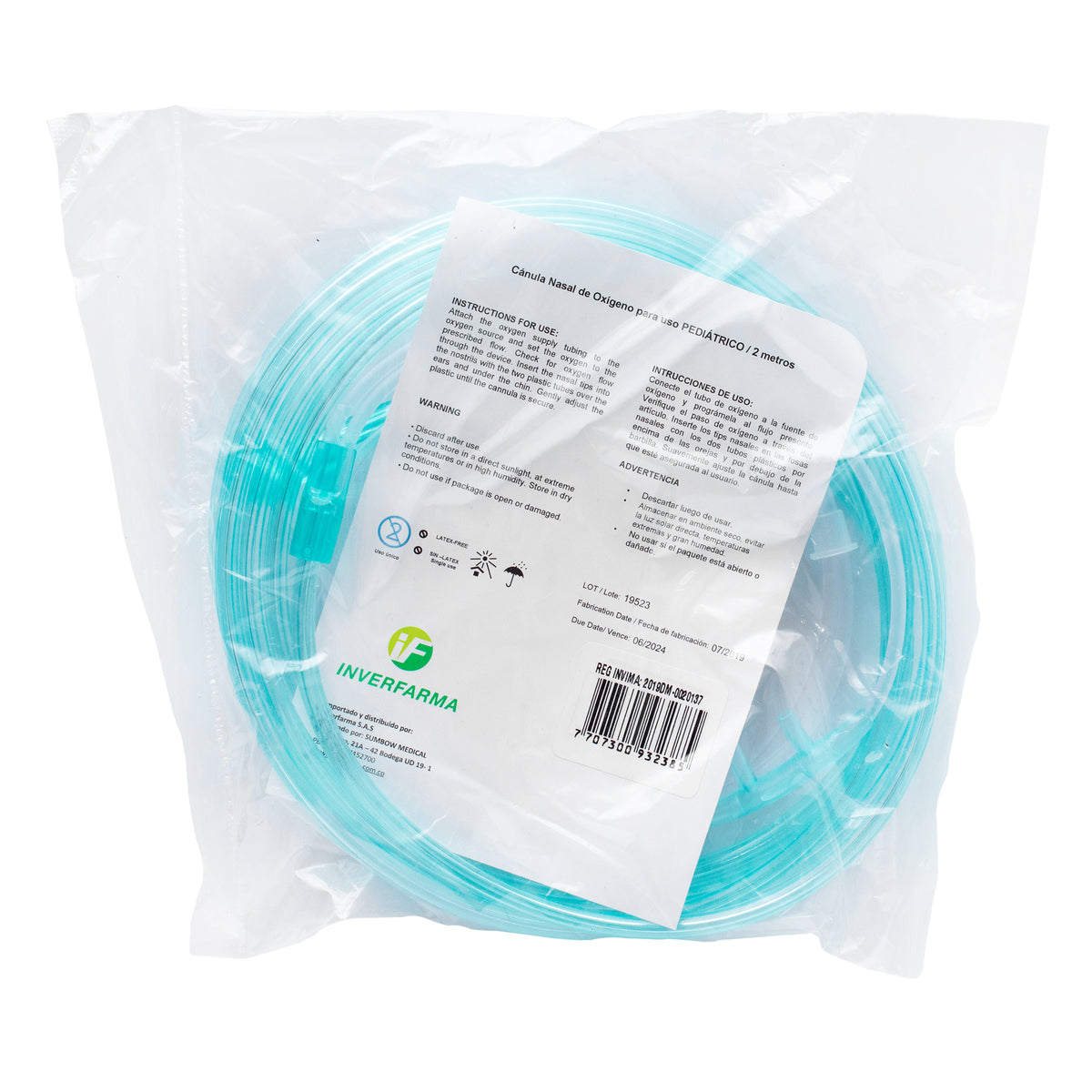 CANULA NASAL PEDIATRICA INVERFARMA