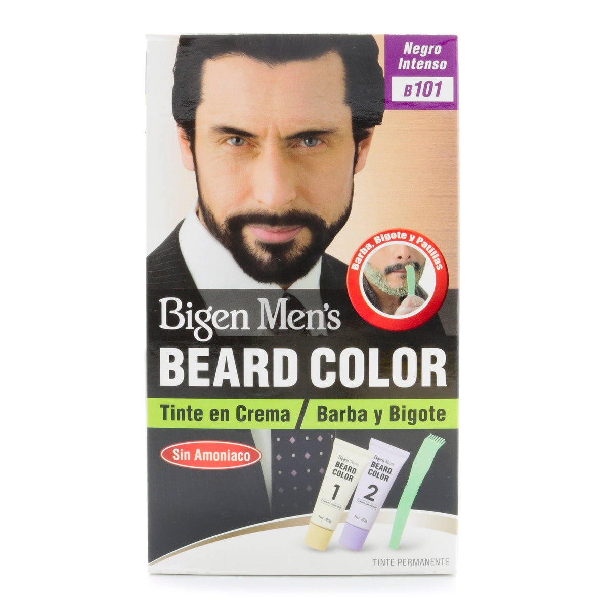 TINTE BIGEN MENS BARBA NEGRO INTENS B101 - REG. INVIMA NSOC97101-19CO