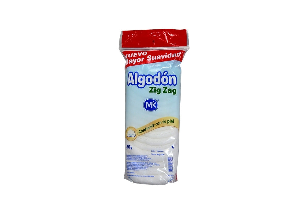 ALGODÓN ZIG ZAG X 50 G - REG. INVIMA DM-2628-04-13